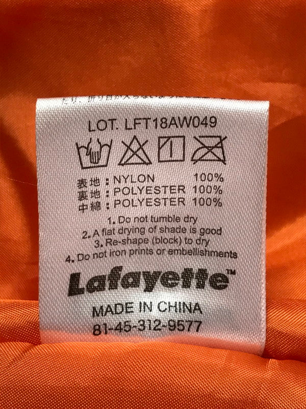 【中古品】【メンズ】 LAFAYETTE ラファイエット PATCH FLIGHT JACKET LFT18AW049 パッチ フライト ジャケット アウター 142-260703-YY-14-tagh サイズ：L カラー：ブラック 万代Net店