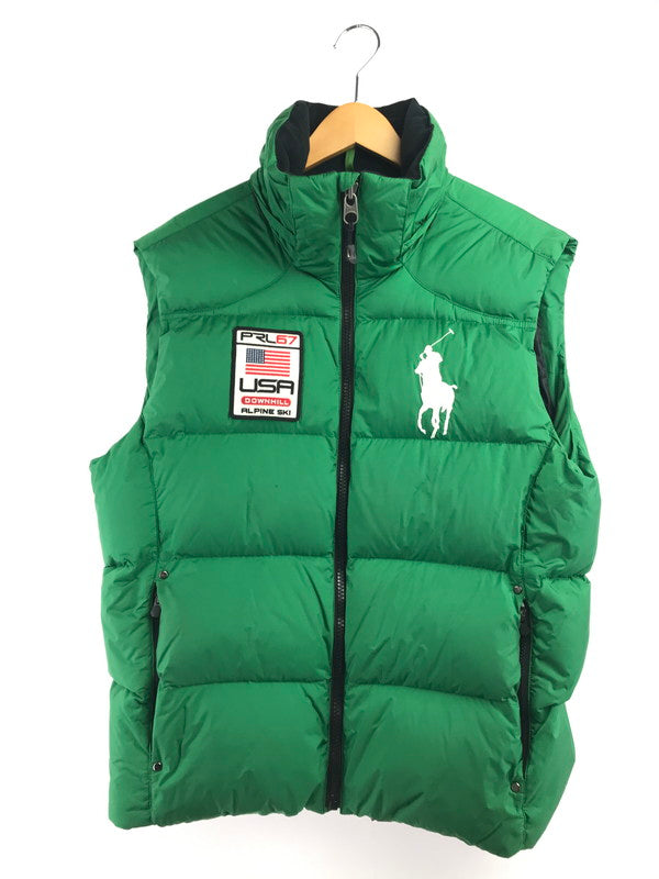 【中古品】【メンズ】 POLO RALPH LAUREN ポロ ラルフローレン 90'S DOWN VEST 90年代 ダウンベスト アウター 146-260629-na-18-tagh サイズ：L カラー：グリーン 万代Net店