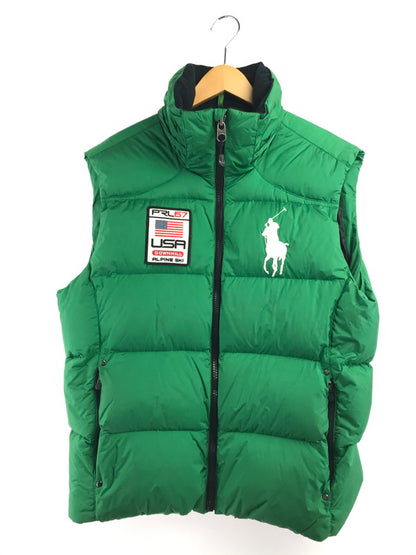 【中古品】【メンズ】 POLO RALPH LAUREN ポロ ラルフローレン 90'S DOWN VEST 90年代 ダウンベスト アウター 146-260629-na-18-tagh サイズ：L カラー：グリーン 万代Net店