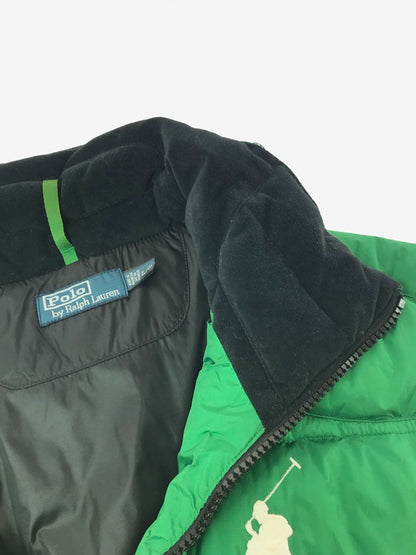 【中古品】【メンズ】 POLO RALPH LAUREN ポロ ラルフローレン 90'S DOWN VEST 90年代 ダウンベスト アウター 146-260629-na-18-tagh サイズ：L カラー：グリーン 万代Net店