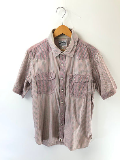 【中古品】【メンズ】 A BATHING APE ア ベイシング エイプ S/S SHIRT 1910-131-038 ショートスリーブ シャツ 半袖シャツ トップス 142-260628-rt-20-tagh カラー：マルチカラー 万代Net店