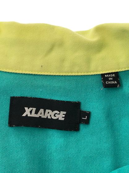 【中古品】【メンズ】 XLARGE エクストララージ SS OPEN COLLAR SHIRT 101202014007 ショートスリーブ オープンカラー シャツ 開襟シャツ トップス 142-260627-rt-04-tagh サイズ：L カラー：ターコイズ 万代Net店