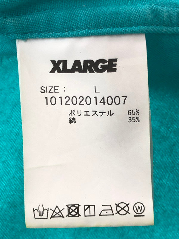 【中古品】【メンズ】 XLARGE エクストララージ SS OPEN COLLAR SHIRT 101202014007 ショートスリーブ オープンカラー シャツ 開襟シャツ トップス 142-260627-rt-04-tagh サイズ：L カラー：ターコイズ 万代Net店