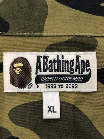 【中古品】【メンズ】 A BATHING APE ア ベイシング エイプ SS OPEN COLLAR SHIRT 001SHC801005X ショートスリーブ オープンカラー シャツ 開襟シャツ トップス 142-260627-rt-05-tagh サイズ：XL カラー：カーキ系/ホワイト 万代Net店