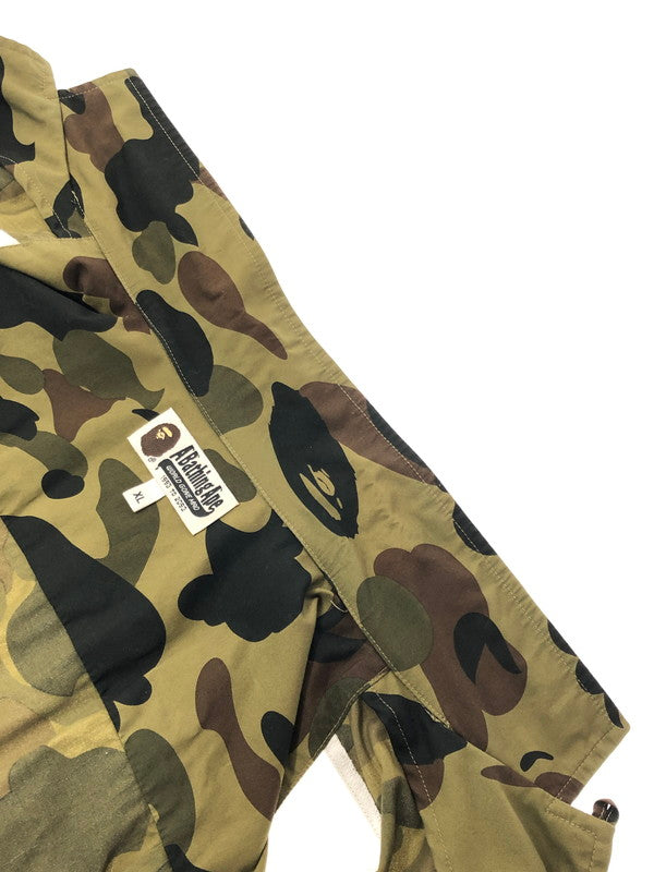 【中古品】【メンズ】 A BATHING APE ア ベイシング エイプ SS OPEN COLLAR SHIRT 001SHC801005X ショートスリーブ オープンカラー シャツ 開襟シャツ トップス 142-260627-rt-05-tagh サイズ：XL カラー：カーキ系/ホワイト 万代Net店