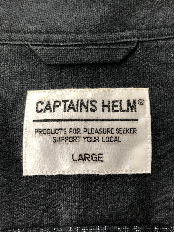 【中古品】【メンズ】 CAPTAINS HELM キャプテンズ ヘルム SS SHIRT ペイズリー柄 ショートスリーブ シャツ トップス 142-260627-rt-03-tagh サイズ：L カラー：ブラック 万代Net店