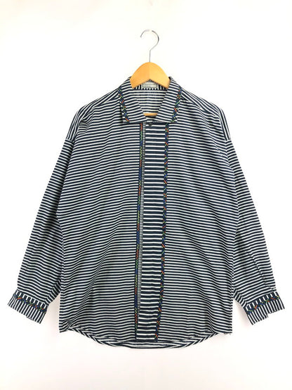【中古品】【メンズ】 GIANNI VERSACE ジャンニ ヴェルサーチ L/S SHIRT ロング スリーブ シャツ トップス イタリア製 141-260702-rt-13-tag サイズ：46 カラー：ブラック 万代Net店