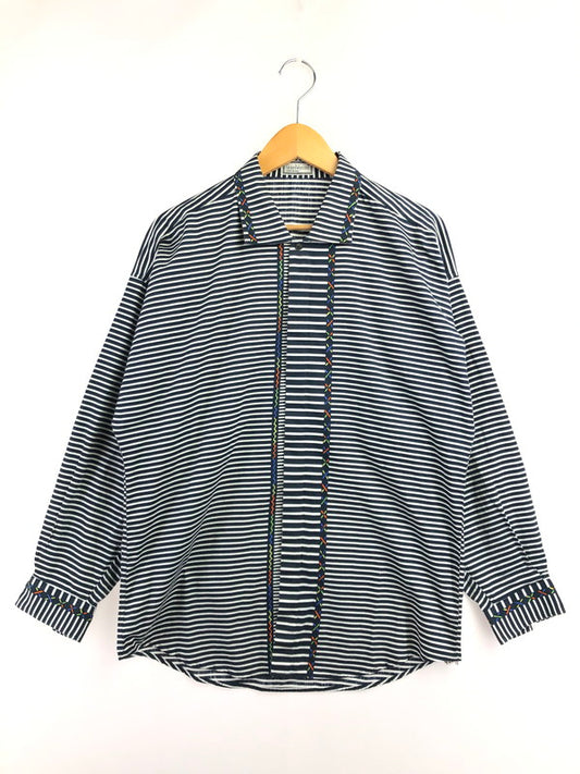 【中古品】【メンズ】 GIANNI VERSACE ジャンニ ヴェルサーチ L/S SHIRT ロング スリーブ シャツ トップス イタリア製 141-260702-rt-13-tag サイズ：46 カラー：ブラック 万代Net店