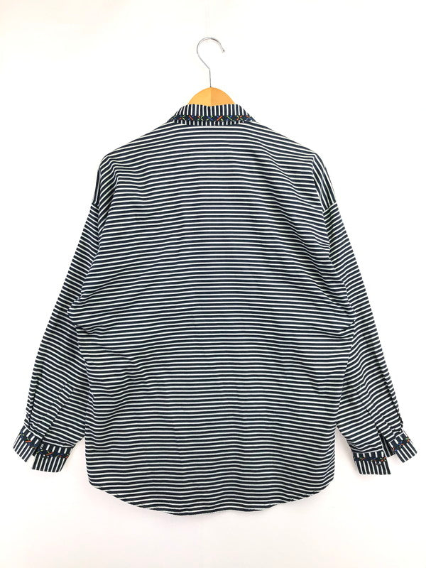 【中古品】【メンズ】 GIANNI VERSACE ジャンニ ヴェルサーチ L/S SHIRT ロング スリーブ シャツ トップス イタリア製 141-260702-rt-13-tag サイズ：46 カラー：ブラック 万代Net店