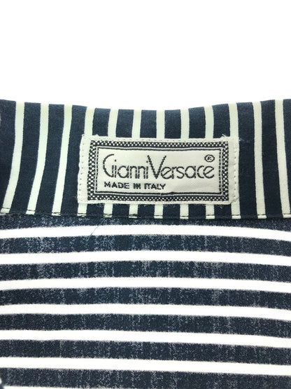 【中古品】【メンズ】 GIANNI VERSACE ジャンニ ヴェルサーチ L/S SHIRT ロング スリーブ シャツ トップス イタリア製 141-260702-rt-13-tag サイズ：46 カラー：ブラック 万代Net店