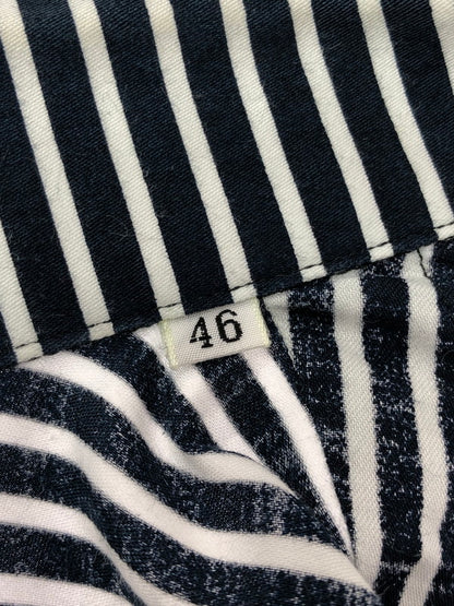 【中古品】【メンズ】 GIANNI VERSACE ジャンニ ヴェルサーチ L/S SHIRT ロング スリーブ シャツ トップス イタリア製 141-260702-rt-13-tag サイズ：46 カラー：ブラック 万代Net店