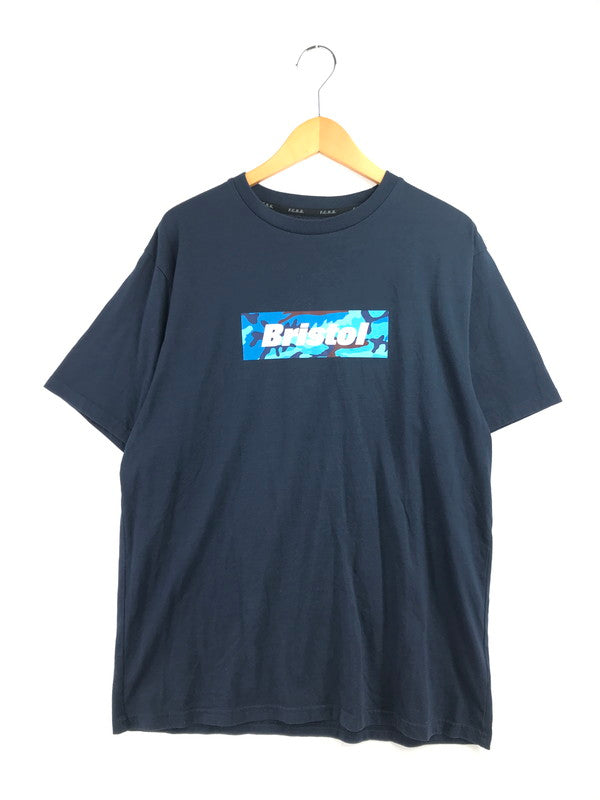 【中古品】【メンズ】 F.C.R.B. エフシーアールビー CAMOUFLAGE BOX LOGO TEE 222076 カモフラージュ ボックスロゴ Tシャツ 半袖Tシャツ 142-260629-na-06-tagh サイズ：XL カラー：ネイビー 万代Net店