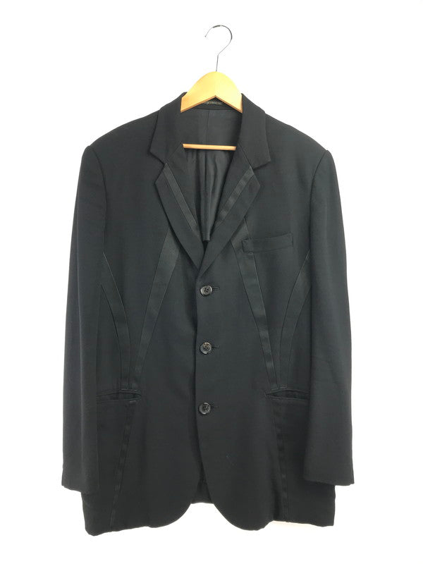 【現状渡し品】【メンズ】 YOHJI YAMAMOTO POUR HOMME ヨウジヤマモトプールオム HT-J01-103 WOOL TAILORED JACKET ウール テーラードジャケット 140-260629-na-23-tagh サイズ：2 カラー：ブラック 万代Net店