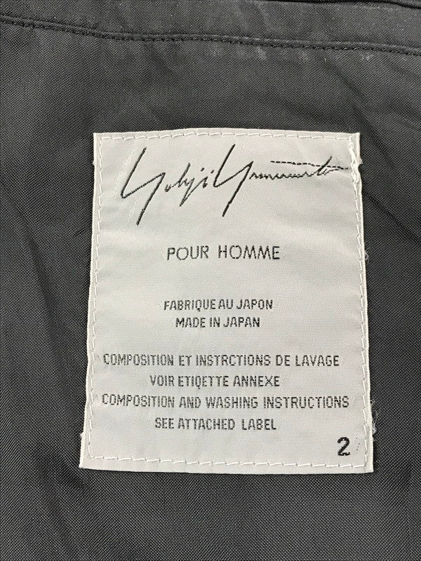 【現状渡し品】【メンズ】 YOHJI YAMAMOTO POUR HOMME ヨウジヤマモトプールオム HT-J01-103 WOOL TAILORED JACKET ウール テーラードジャケット 140-260629-na-23-tagh サイズ：2 カラー：ブラック 万代Net店