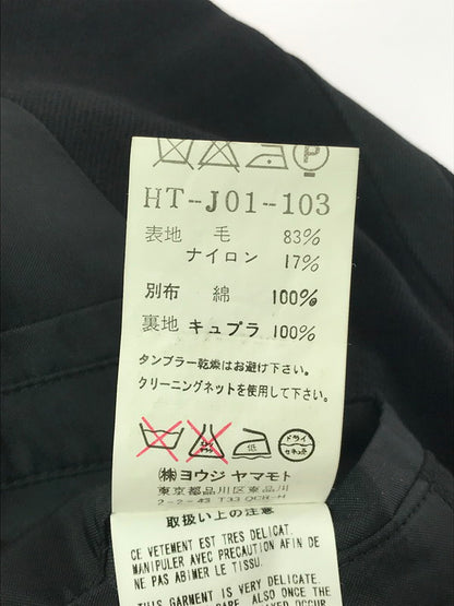 【現状渡し品】【メンズ】 YOHJI YAMAMOTO POUR HOMME ヨウジヤマモトプールオム HT-J01-103 WOOL TAILORED JACKET ウール テーラードジャケット 140-260629-na-23-tagh サイズ：2 カラー：ブラック 万代Net店