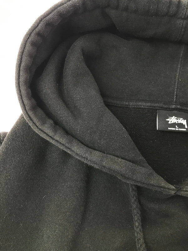 【現状渡し品】【メンズ】 STUSSY ステューシー OVAL LOGO HOODIE 118358 オーバルロゴ フーディー パーカー 142-260629-na-14-tagh サイズ：L カラー：ブラック 万代Net店