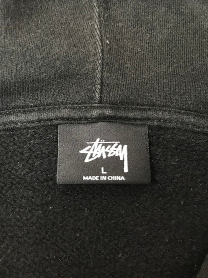 【現状渡し品】【メンズ】 STUSSY ステューシー OVAL LOGO HOODIE 118358 オーバルロゴ フーディー パーカー 142-260629-na-14-tagh サイズ：L カラー：ブラック 万代Net店