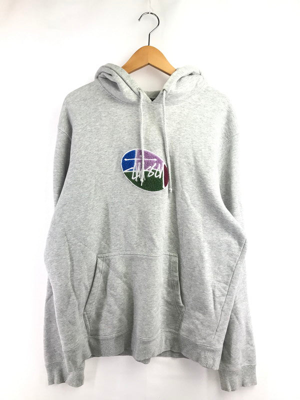【中古品】【メンズ】 STUSSY ステューシー OVAL LOGO HOODIE 118358 オーバルロゴ フーディー パーカー 142-260629-na-15-tagh サイズ：L カラー：グレー 万代Net店
