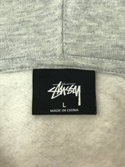 【中古品】【メンズ】 STUSSY ステューシー OVAL LOGO HOODIE 118358 オーバルロゴ フーディー パーカー 142-260629-na-15-tagh サイズ：L カラー：グレー 万代Net店