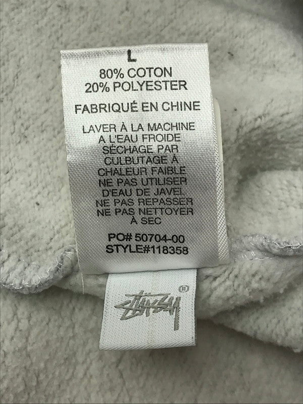 【中古品】【メンズ】 STUSSY ステューシー OVAL LOGO HOODIE 118358 オーバルロゴ フーディー パーカー 142-260629-na-15-tagh サイズ：L カラー：グレー 万代Net店