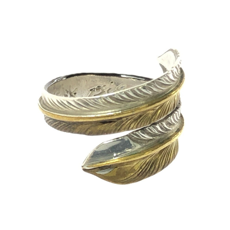 【中古品】【メンズ】 BIG HAND ビッグハンド 0184 SILVER HALF BRASS シルバー ハーフ ブラス FEATHER RING フェザー リング 指輪 アクセサリー 191-260629-ty-06-tagh カラー：シルバー 万代Net店