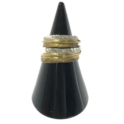 【中古品】【メンズ】 BIG HAND ビッグハンド 0184 SILVER HALF BRASS シルバー ハーフ ブラス FEATHER RING フェザー リング 指輪 アクセサリー 191-260629-ty-06-tagh カラー：シルバー 万代Net店