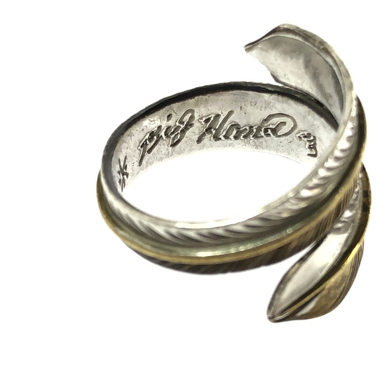 【中古品】【メンズ】 BIG HAND ビッグハンド 0184 SILVER HALF BRASS シルバー ハーフ ブラス FEATHER RING フェザー リング 指輪 アクセサリー 191-260629-ty-06-tagh カラー：シルバー 万代Net店