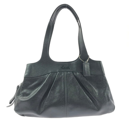 【中古品】【レディース】 COACH コーチ LEATHER HAND BAG レザー ハンド バッグ 鞄 カバン 180-260704-ty-02-tagh カラー：ブラック 万代Net店