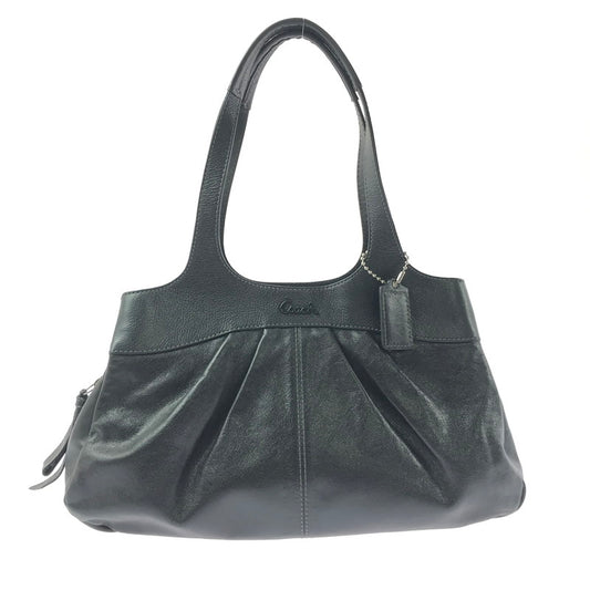【中古品】【レディース】 COACH コーチ LEATHER HAND BAG レザー ハンド バッグ 鞄 カバン 180-260704-ty-02-tagh カラー：ブラック 万代Net店