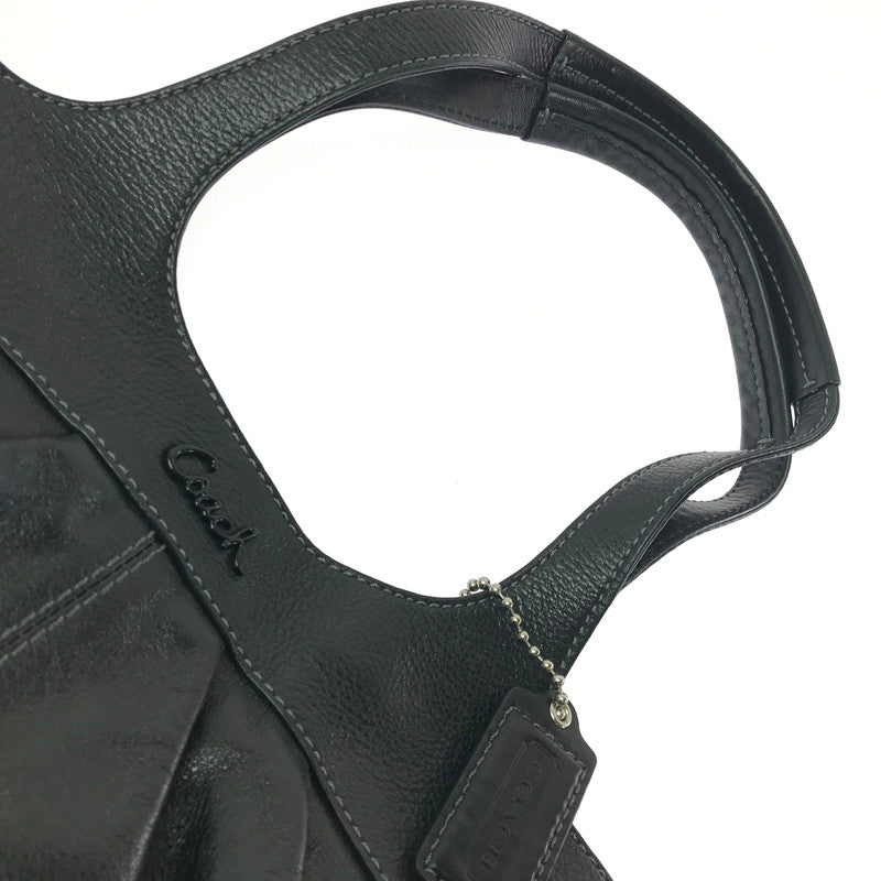 【中古品】【レディース】 COACH コーチ LEATHER HAND BAG レザー ハンド バッグ 鞄 カバン 180-260704-ty-02-tagh カラー：ブラック 万代Net店