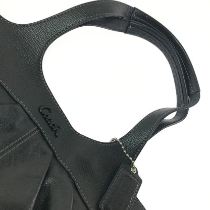 【中古品】【レディース】 COACH コーチ LEATHER HAND BAG レザー ハンド バッグ 鞄 カバン 180-260704-ty-02-tagh カラー：ブラック 万代Net店