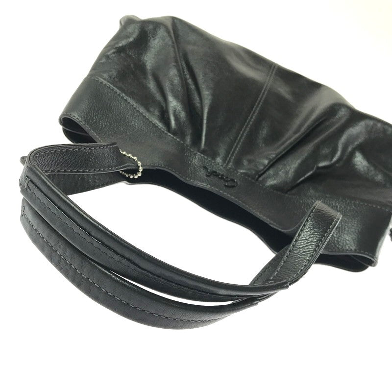 【中古品】【レディース】 COACH コーチ LEATHER HAND BAG レザー ハンド バッグ 鞄 カバン 180-260704-ty-02-tagh カラー：ブラック 万代Net店