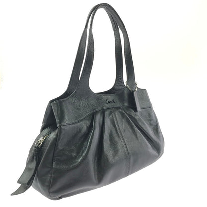 【中古品】【レディース】 COACH コーチ LEATHER HAND BAG レザー ハンド バッグ 鞄 カバン 180-260704-ty-02-tagh カラー：ブラック 万代Net店