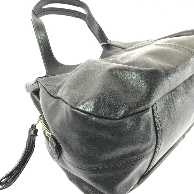 【中古品】【レディース】 COACH コーチ LEATHER HAND BAG レザー ハンド バッグ 鞄 カバン 180-260704-ty-02-tagh カラー：ブラック 万代Net店