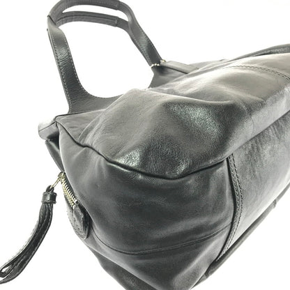 【中古品】【レディース】 COACH コーチ LEATHER HAND BAG レザー ハンド バッグ 鞄 カバン 180-260704-ty-02-tagh カラー：ブラック 万代Net店