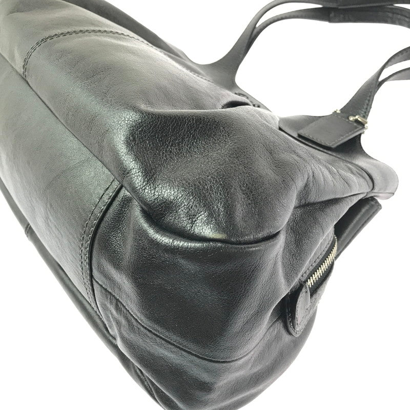 【中古品】【レディース】 COACH コーチ LEATHER HAND BAG レザー ハンド バッグ 鞄 カバン 180-260704-ty-02-tagh カラー：ブラック 万代Net店