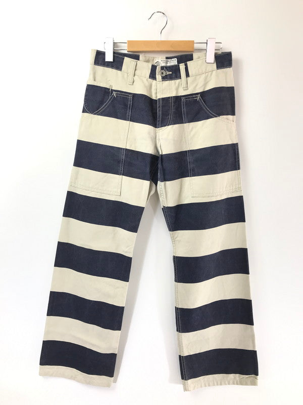 【中古品】【メンズ】 ROAD RUNNER ロード ランナー PRISONER PANTS プリズナー パンツ ボトムス 156-260709-rt-04-tag サイズ：S カラー：ブルー/ベージュ系 万代Net店