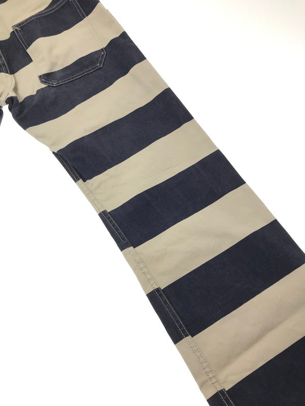 【中古品】【メンズ】 ROAD RUNNER ロード ランナー PRISONER PANTS プリズナー パンツ ボトムス 156-260709-rt-04-tag サイズ：S カラー：ブルー/ベージュ系 万代Net店