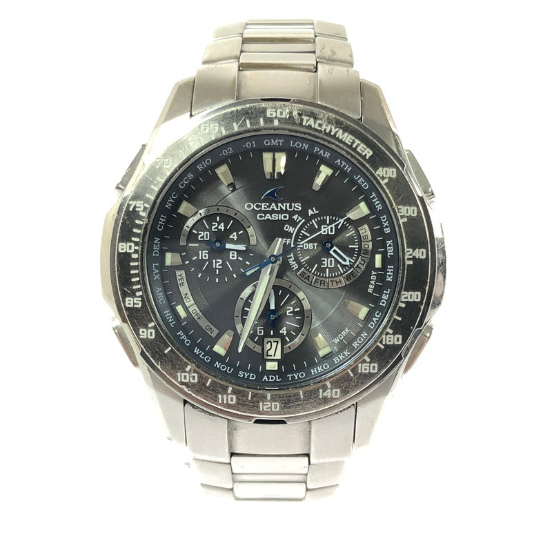 【現状渡し品】【メンズ】 CASIO カシオ OCEANUS OCW-M800TBJ-1AJF オシアナス アナログ ソーラー腕時計 198-260629-ty-05-tagh カラー：シルバー 万代Net店