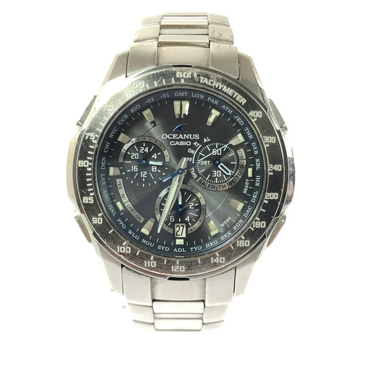 【現状渡し品】【メンズ】 CASIO カシオ OCEANUS OCW-M800TBJ-1AJF オシアナス アナログ ソーラー腕時計 198-260629-ty-05-tagh カラー：シルバー 万代Net店