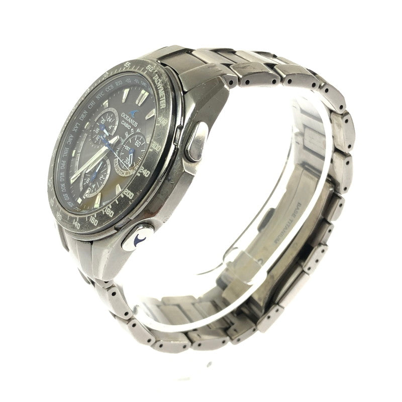 【現状渡し品】【メンズ】 CASIO カシオ OCEANUS OCW-M800TBJ-1AJF オシアナス アナログ ソーラー腕時計 198-260629-ty-05-tagh カラー：シルバー 万代Net店