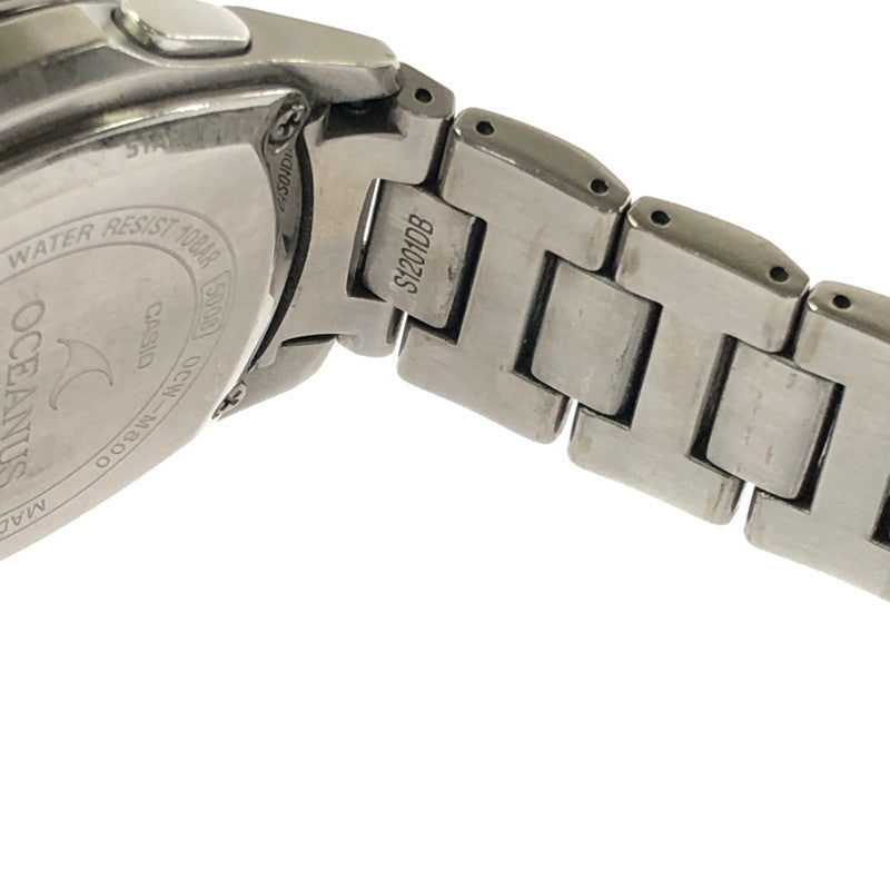 【現状渡し品】【メンズ】 CASIO カシオ OCEANUS OCW-M800TBJ-1AJF オシアナス アナログ ソーラー腕時計 198-260629-ty-05-tagh カラー：シルバー 万代Net店