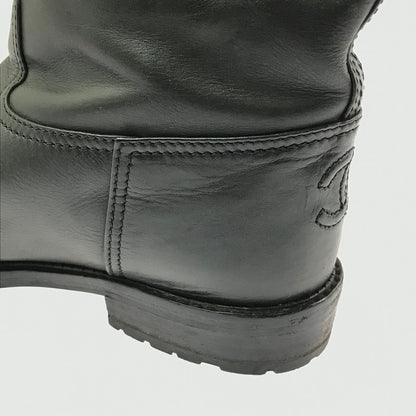 【現状渡し品】【レディース】 CHANEL シャネル LACE-UP LONG BOOTS レースアップ ロングブーツ 靴 183-260706-na-17-tagh サイズ：37 カラー：BLACK 万代Net店