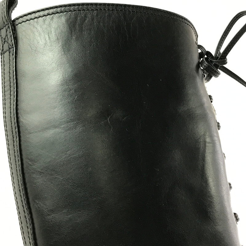 【現状渡し品】【レディース】 CHANEL シャネル LACE-UP LONG BOOTS レースアップ ロングブーツ 靴 183-260706-na-17-tagh サイズ：37 カラー：BLACK 万代Net店