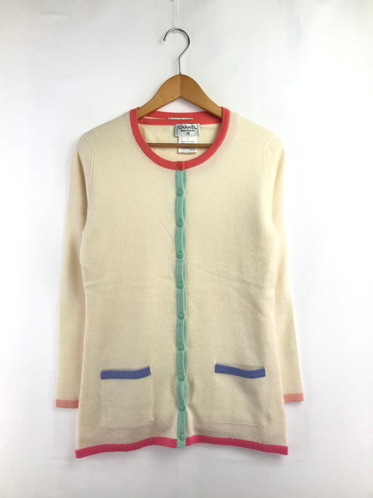 【中古品】【レディース】 CHANEL シャネル 98C VINTAGE CASHMERE CARDIGAN KNIT SET 98年 クルーズ ヴィンテージ カシミヤ カーディガン ニット セット アンサンブル トップス 183-260625-YY-01-tagh サイズ：40 カラー：マルチカラー 万代Net店