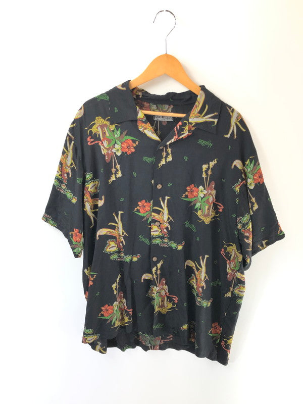 【中古品】【メンズ】 HYSTERIC GLAMOUR ヒステリックグラマー ISLAND DREAMS ALOHA SHIRT 02231AH07 アイランド ドリームス アロハシャツ トップス 140-260628-rt-14-tagh カラー：ブラック 万代Net店