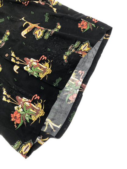 【中古品】【メンズ】 HYSTERIC GLAMOUR ヒステリックグラマー ISLAND DREAMS ALOHA SHIRT 02231AH07 アイランド ドリームス アロハシャツ トップス 140-260628-rt-14-tagh カラー：ブラック 万代Net店
