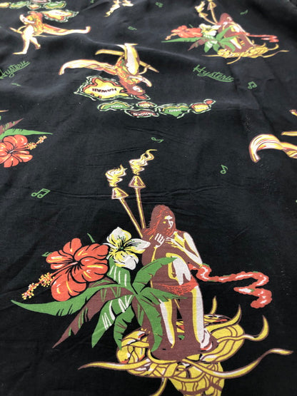 【中古品】【メンズ】 HYSTERIC GLAMOUR ヒステリックグラマー ISLAND DREAMS ALOHA SHIRT 02231AH07 アイランド ドリームス アロハシャツ トップス 140-260628-rt-14-tagh カラー：ブラック 万代Net店
