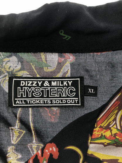 【中古品】【メンズ】 HYSTERIC GLAMOUR ヒステリックグラマー ISLAND DREAMS ALOHA SHIRT 02231AH07 アイランド ドリームス アロハシャツ トップス 140-260628-rt-14-tagh カラー：ブラック 万代Net店