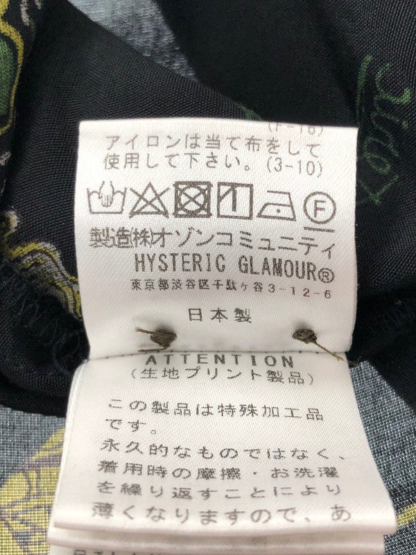 【中古品】【メンズ】 HYSTERIC GLAMOUR ヒステリックグラマー ISLAND DREAMS ALOHA SHIRT 02231AH07 アイランド ドリームス アロハシャツ トップス 140-260628-rt-14-tagh カラー：ブラック 万代Net店